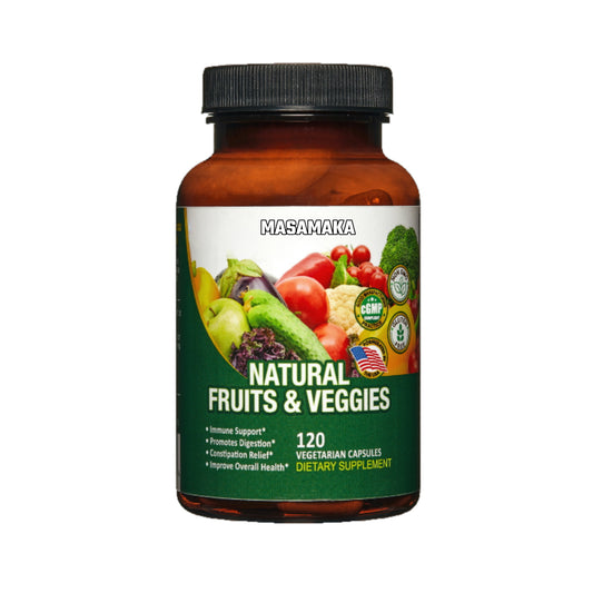 Masamaka  Natural Fruits & Veggies, Made from 36 Superfood Ingredients,2 Months Supply Per Bottle, Improves constipation, Gut & Digestive Health, Provides Multivitamins & Minerals,120 capsule